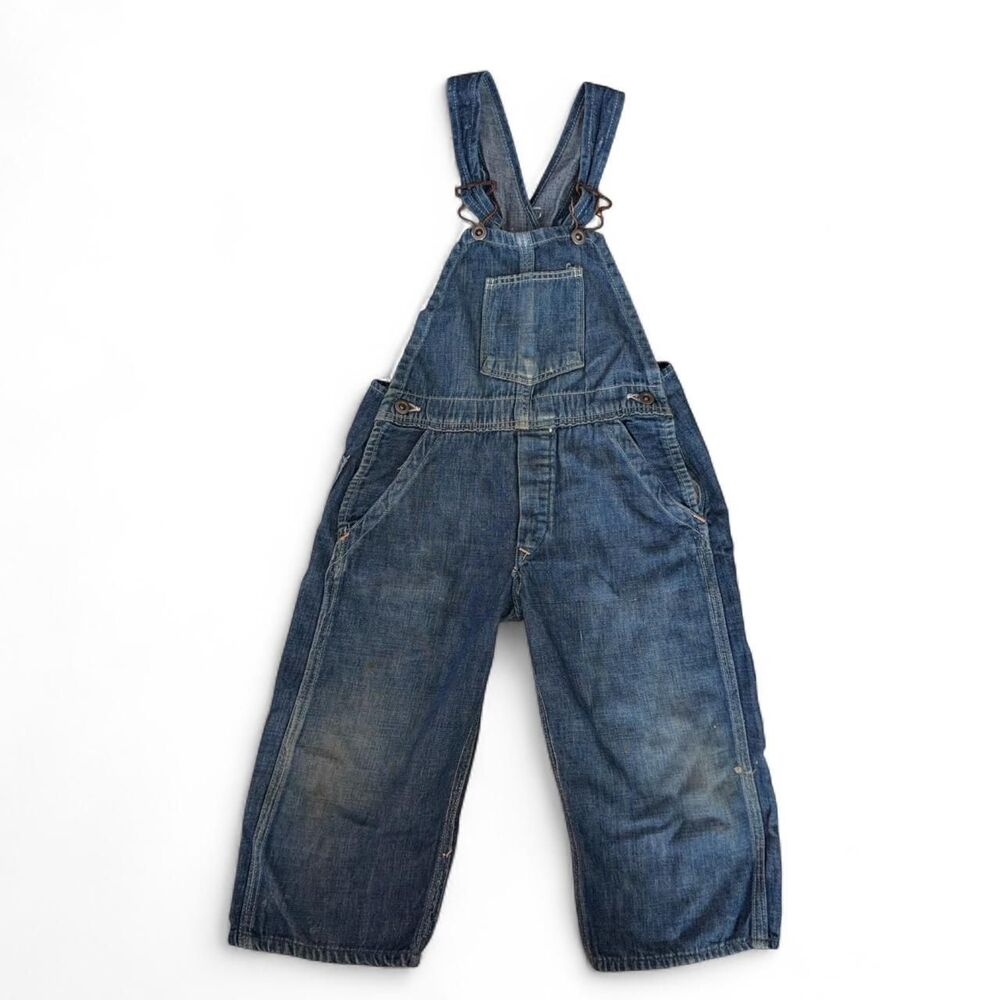 Vintage 50s/60s Denim Overalls Distressed size 2T/3T